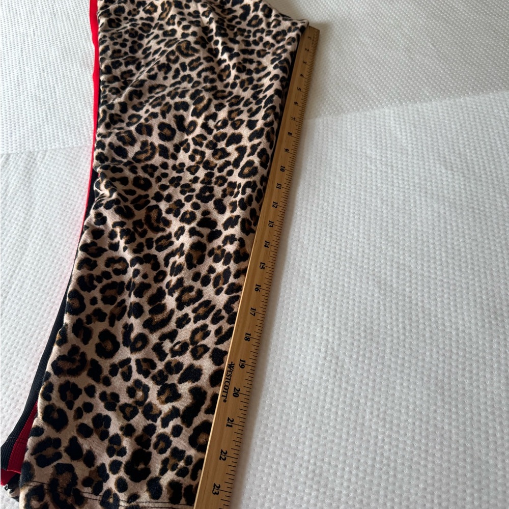 Veronica Beard Leopard Print Joggers with Red Trim - Picture 11 of 14